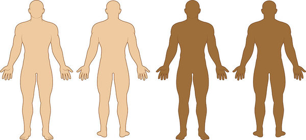 600x276 Male Body Outline Art Print