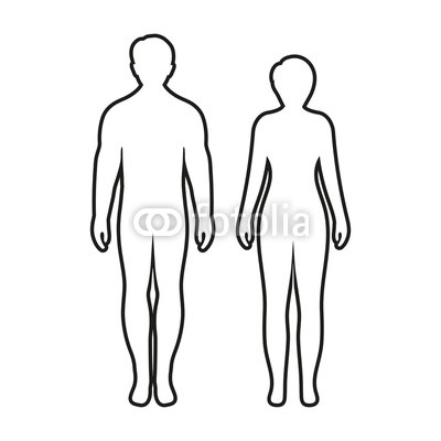 400x400 Outline Silhouettes Of Man And Woman On White Background Buy