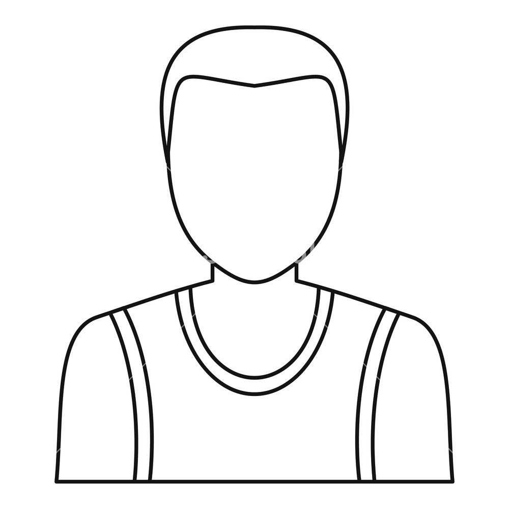 1000x1000 male avatar profile picture icon outline illustration of male