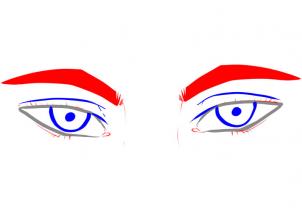 302x208 Draw Male Eyes, Step