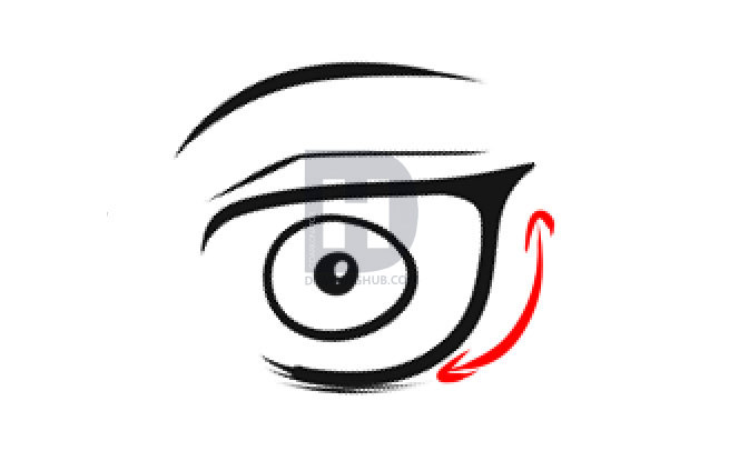 655x406 How To Draw Male Eyes, Step