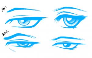 302x191 How To Draw Anime Male Eyes