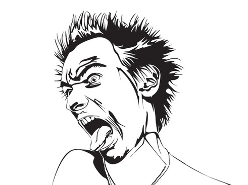 491x368 Male Face Free Vector Download