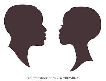 365x280 Female Profile Silhouette Vector Clip Art Within