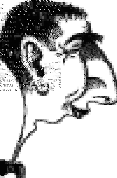 402x609 Man, Gentleman, Big, Nose, Muzzle, Large, Caricature, Travesty