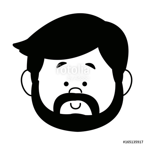 500x500 Cartoon Face Man Person Avatar Male Profile Stock Image