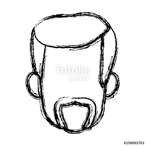 500x500 Male Face Avatar Profile Icon Vector Illustration Stock Image