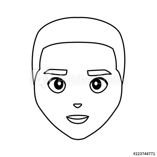 500x500 Man Face Character Profile Male