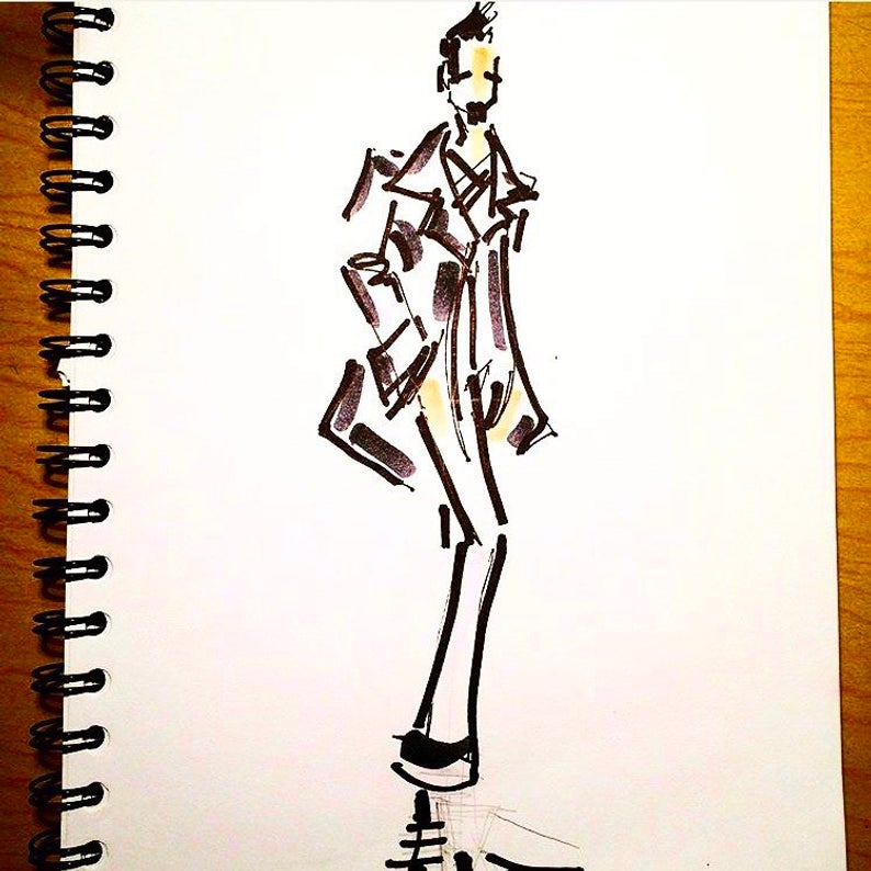 794x794 Male Fashion Illustration Custom Illustration Custom Fashion Etsy