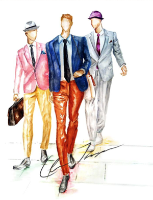 300x391 Men Fashion Illustrations Fashion Sketches