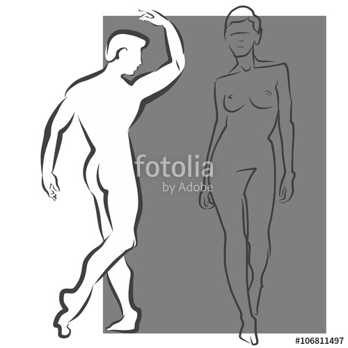 500x500 Men And Girl Drawing Actor Poses Stock Image And Royalty Free