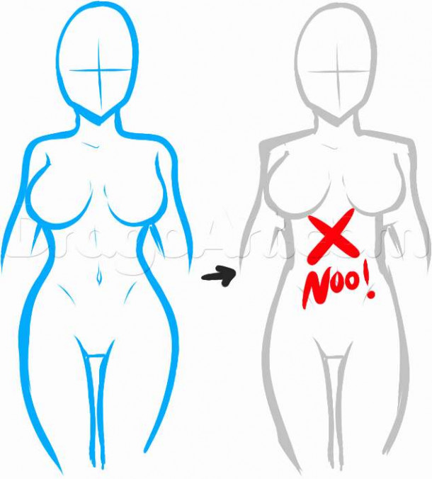 610x676 Female Body Template S Girl Poses Drawing Most Used Template