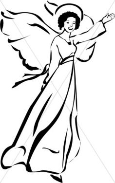 236x376 Guardian Angel Clipart Black And White