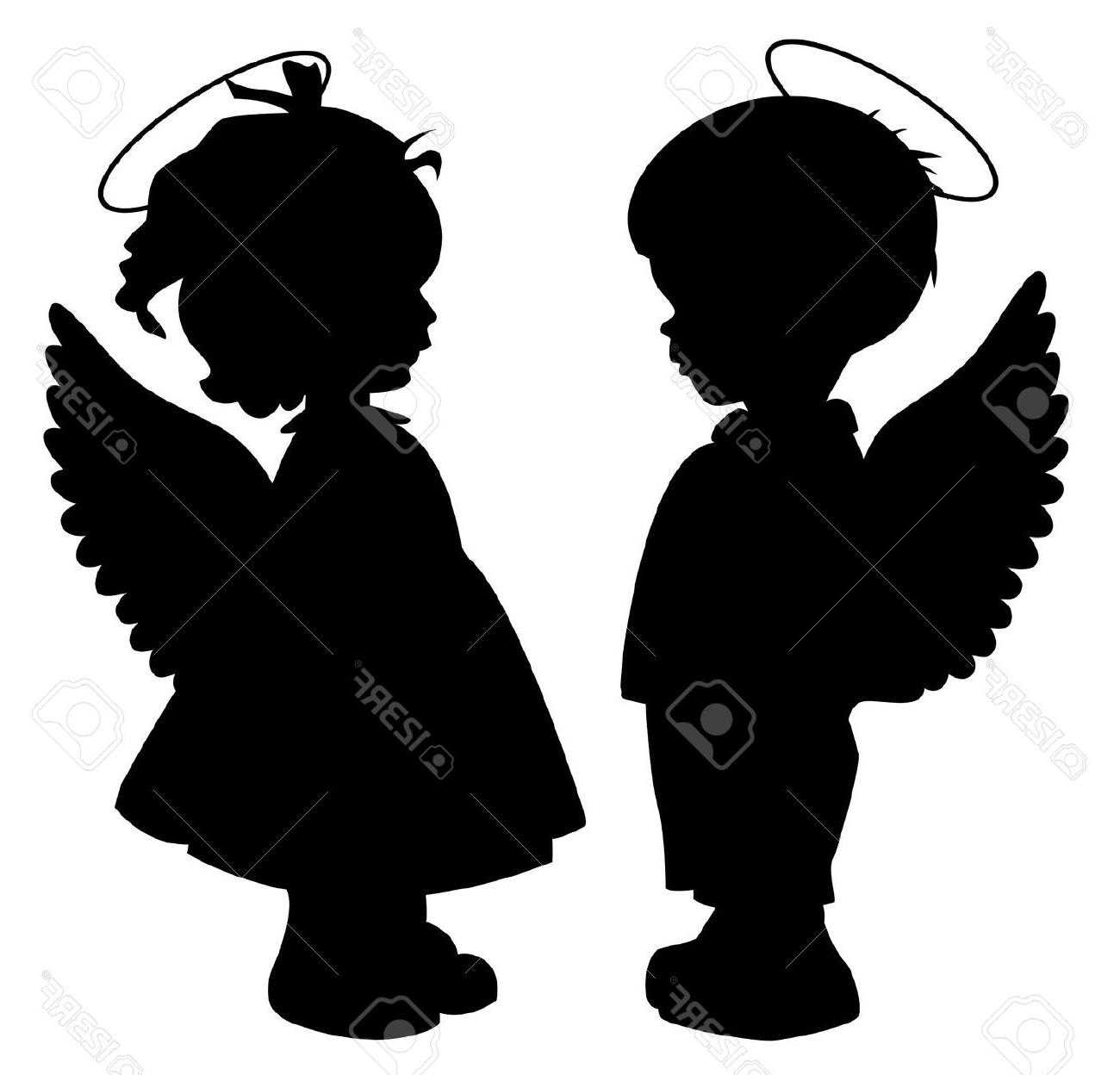1300x1248 Huge Collection Of 'guardian Angel Silhouette Tattoos' Download