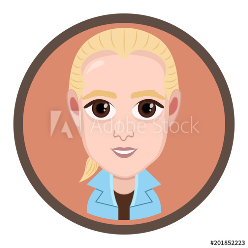 500x500 Cartoon Character, Vector Drawing Portrait Guy, Male Smile Facial