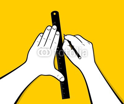 400x336 Male Hands Drawing Line With Pencil And Ruler Buy Photos Ap