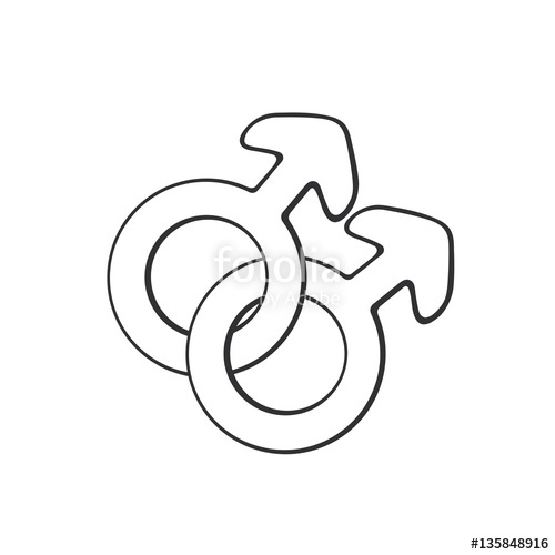 500x500 Vector Illustration Hand Drawn Doodle With Male Homosexual Mars