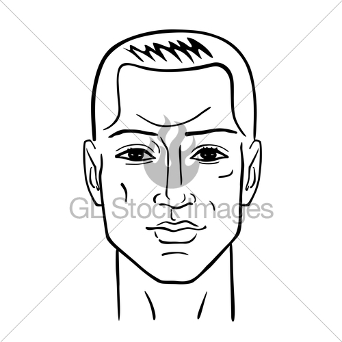 500x500 Man Hairstyle Head Gl Stock Images
