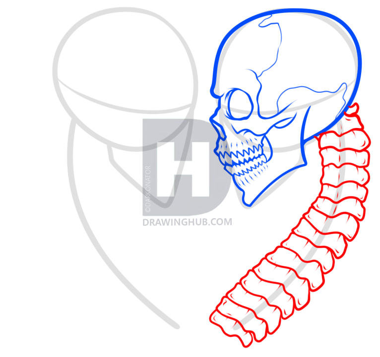 766x720 How To Draw Skeleton Lovers, Step
