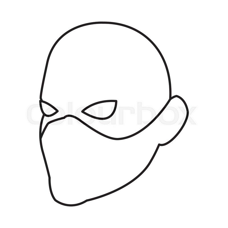800x800 Superhero Man Face Male With The Mask Stock Vector Colourbox