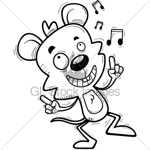500x500 Cartoon Male Mouse Dancing Gl Stock Images