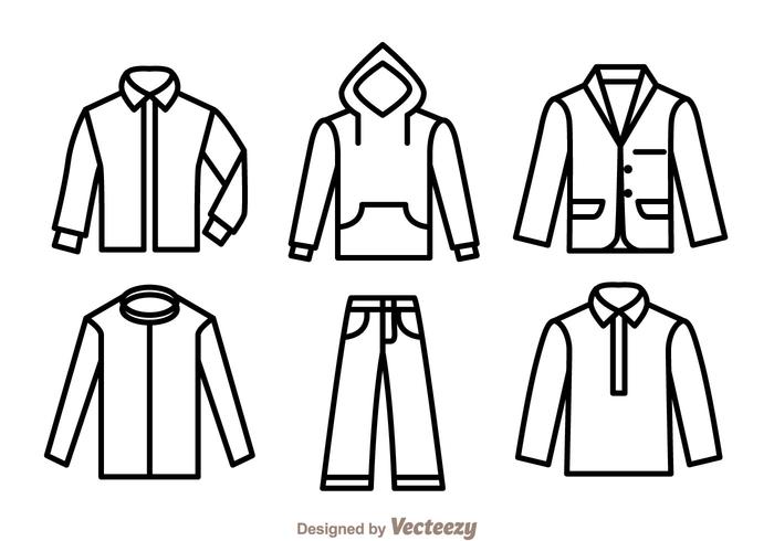 700x490 Clothes Outline Icons