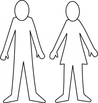 401x425 Body Outline Clipart