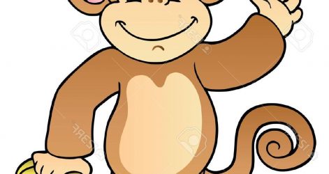 471x250 Cartoon Monkey Outline Drawing A Cute Easy O Pictures Carmi Chaelinn