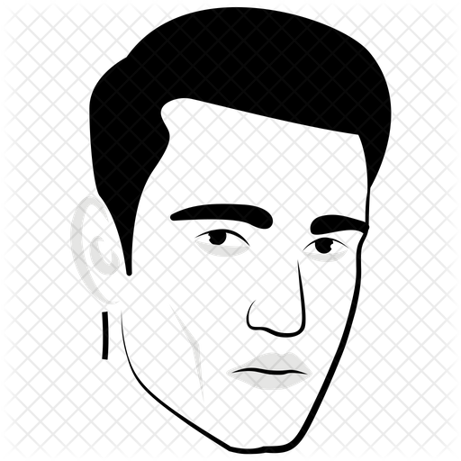 512x512 Guy Portrait Icon Of Glyph Style