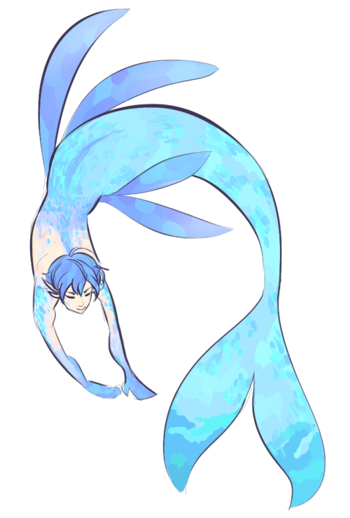500x739 Collection Of Free Drawing Mermaids Male Download On Ui Ex