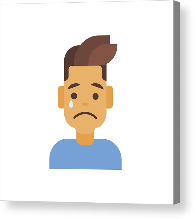 666x750 Profile Icon Male Emotion Avatar, Man Cartoon Portrait Sad Face