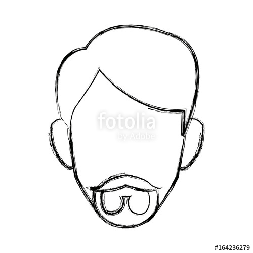 500x500 Profile Man Male Person Head Avatar Vector Illustration Stock
