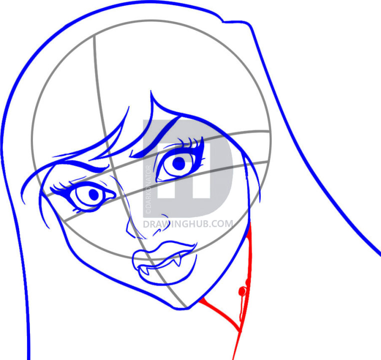 763x720 How To Draw A Vampire, Step