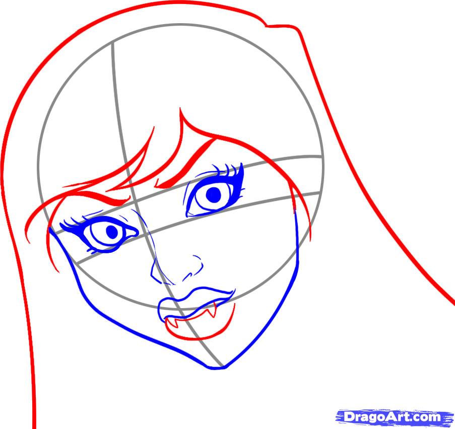 903x852 How To Draw A Vampire, Step