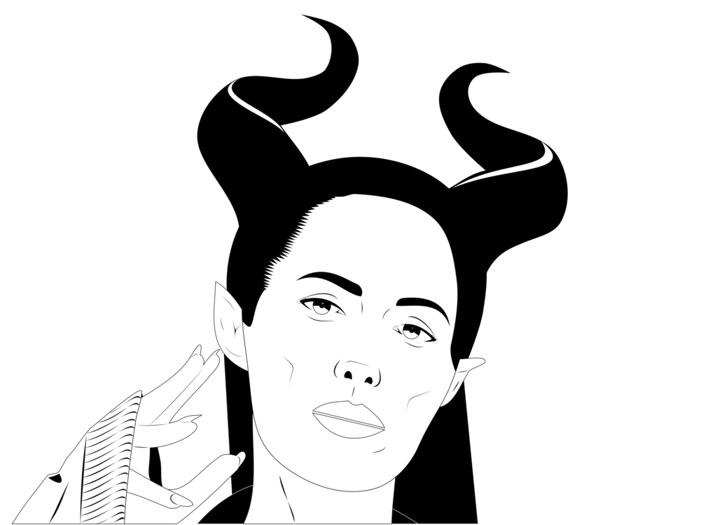 1001x750 Drawing Maleficent Horn Eye Computer Icons Cc0