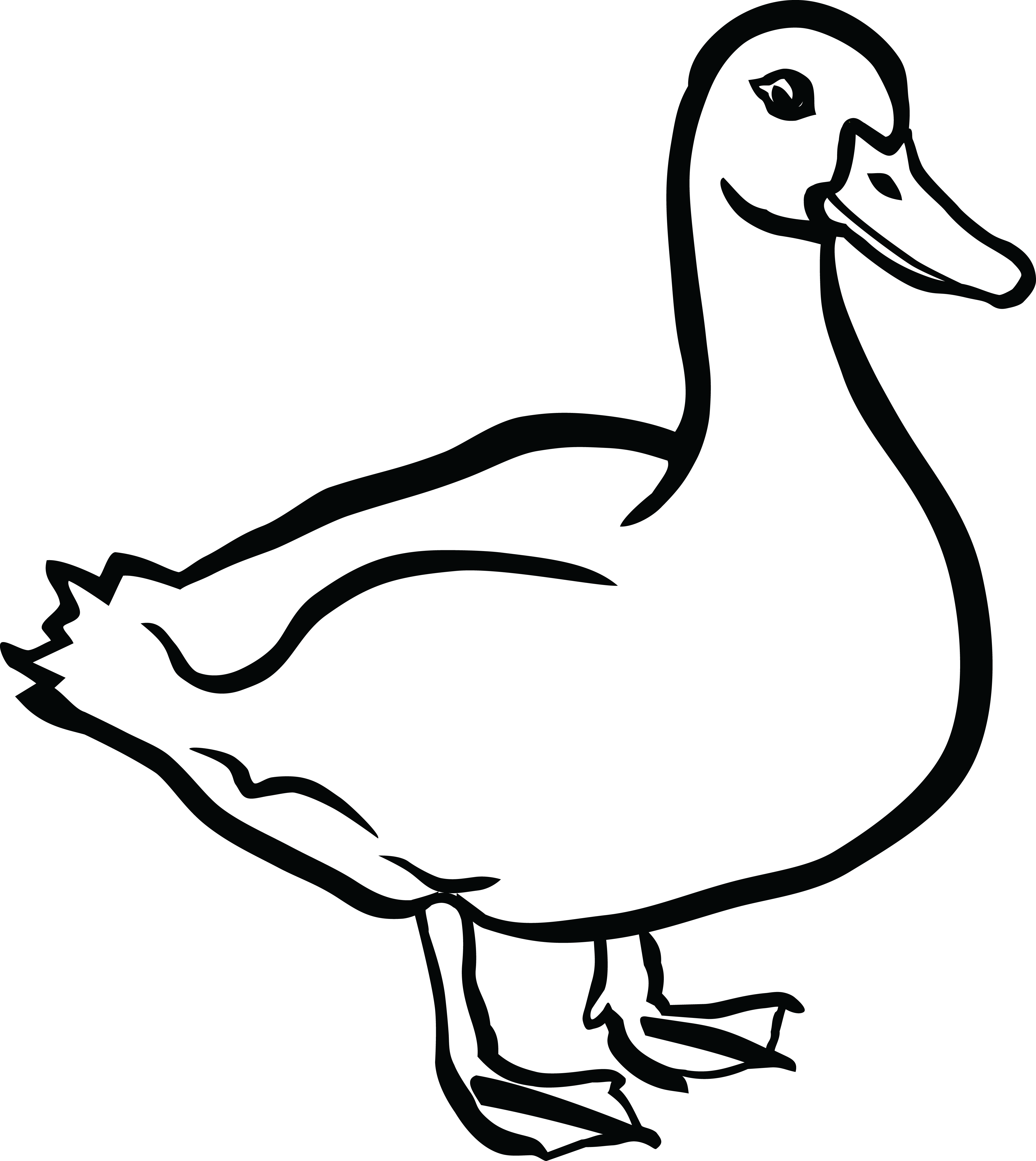 4000x4479 Collection Of Free Footprint Drawing Duck Download On Ui Ex
