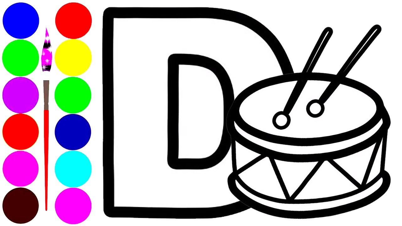 1280x720 learn alphabet abc coloring and drawing learn colors for kids