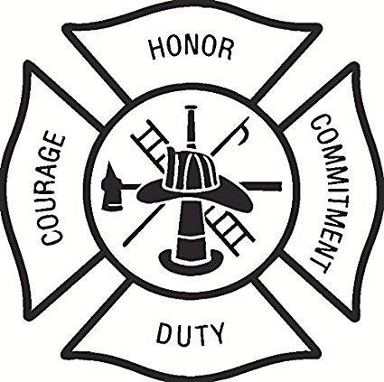 425x423 maltese cross courage, honor, commitment, duty vinyl