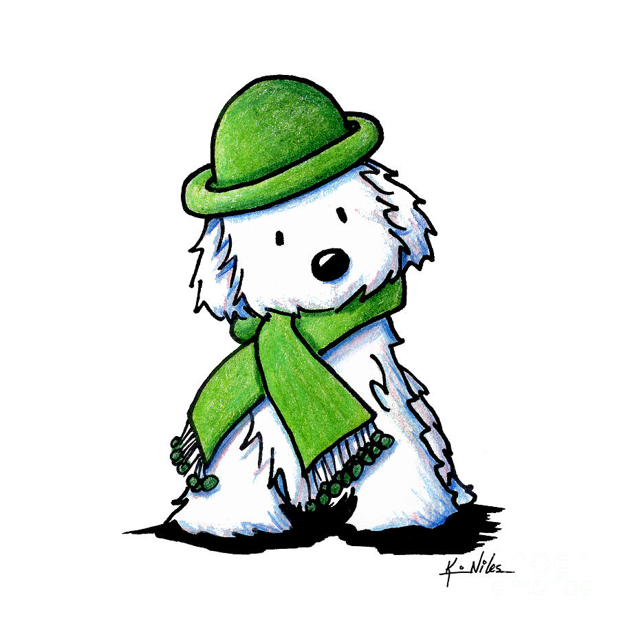 900x900 Winter Maltese Drawing