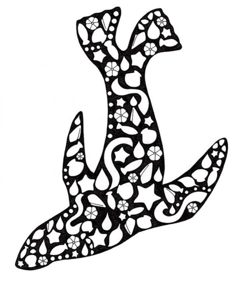 462x600 Ocean Mammals Drawings