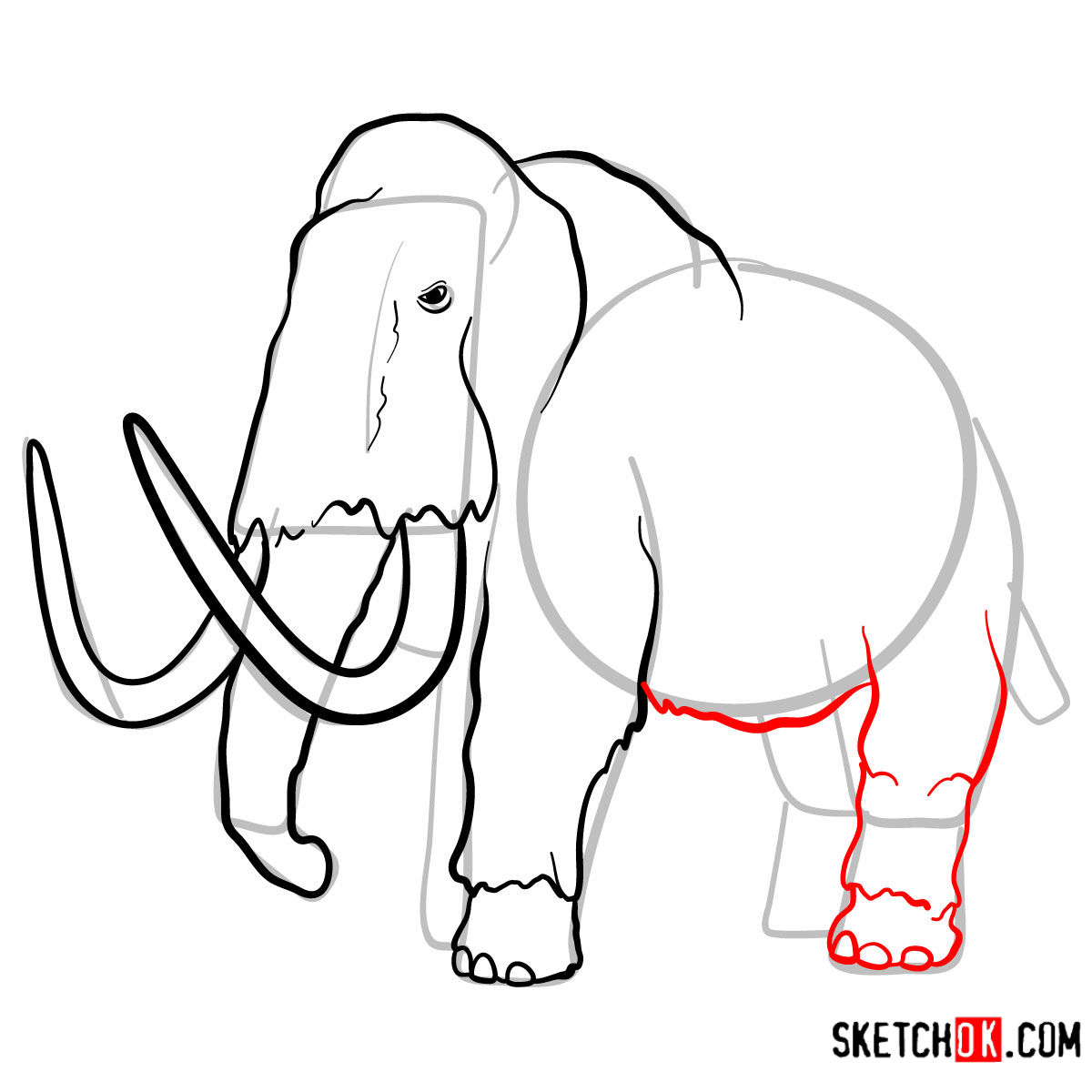 1200x1200 how to draw a woolly mammoth extinct animals