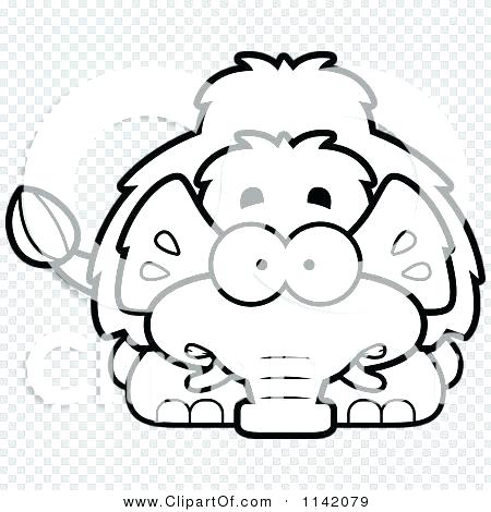 450x470 Wooly Mammoth Coloring