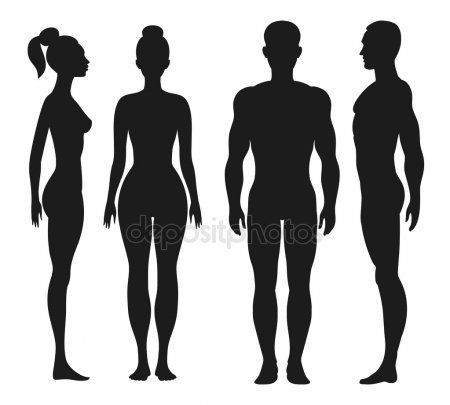 450x405 Front And Side View Silhouettes Of Man, Woman Drawing Tips