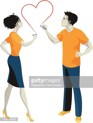 360x476 Man And Woman Drawing Their Premium Clipart