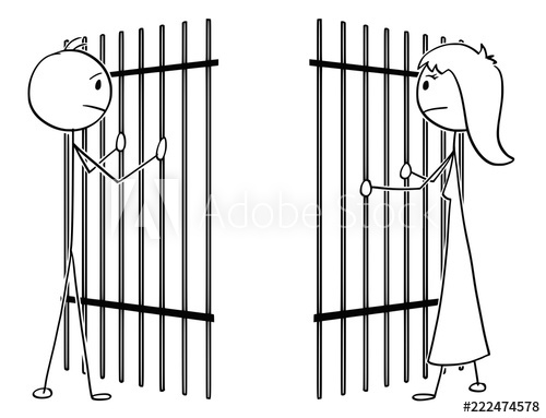 500x383 Cartoon Stick Drawing Conceptual Illustration Of Couple Of Man