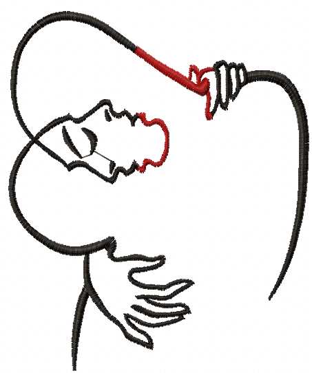 453x542 Man And Woman Free Embroidery Design