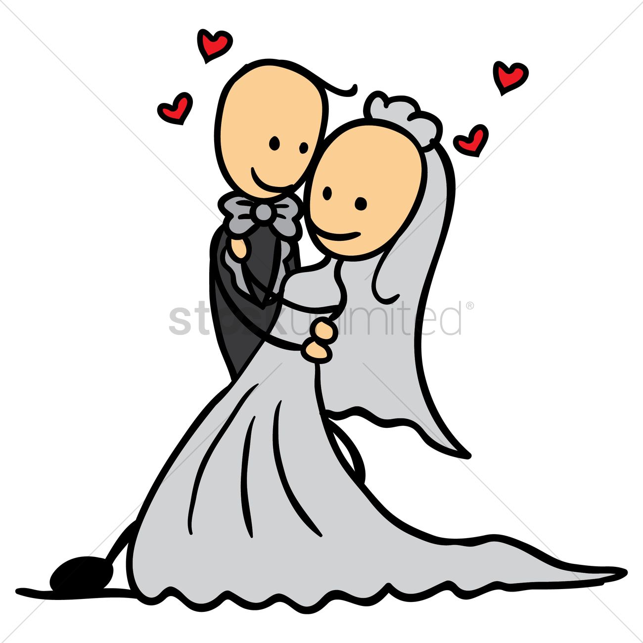 1300x1300 Bridegroom Hugging His Bride Vector Image