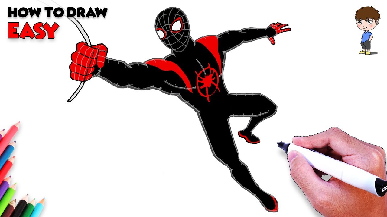 1280x720 How To Draw Spiderman Easy Step