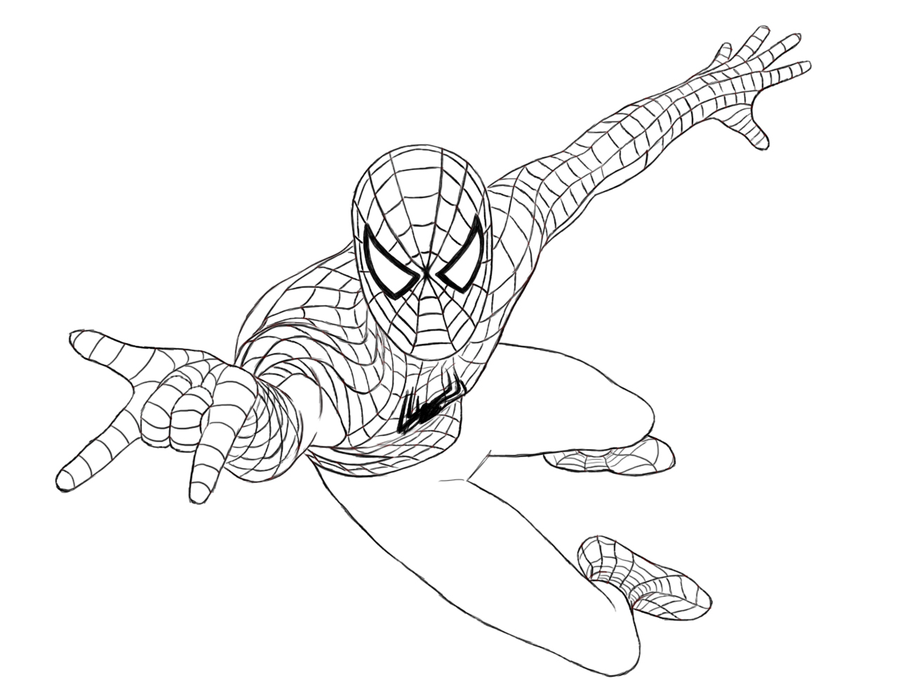 1280x973 Spider Man Drawing, Pencil, Sketch, Colorful, Realistic Art Images