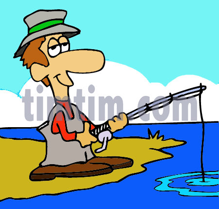 450x429 Man Fishing Drawing